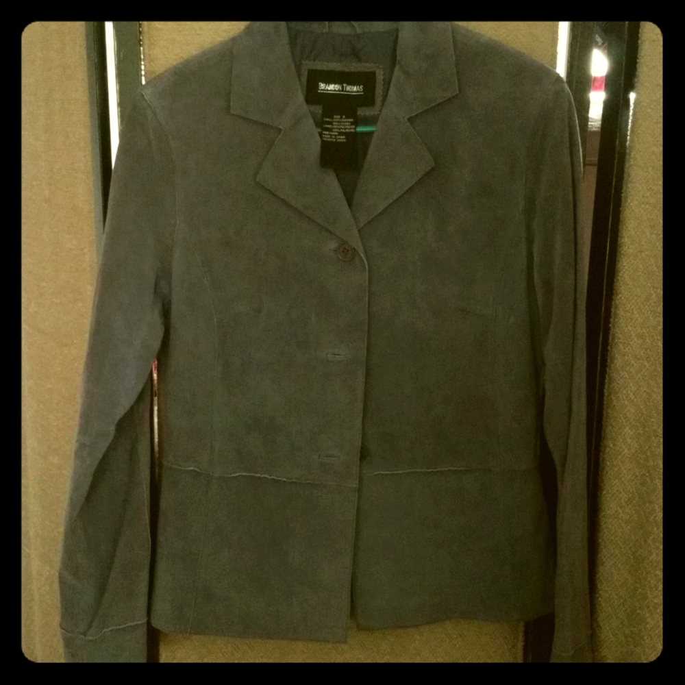 Brandon Thomas suede gray ladies jacket